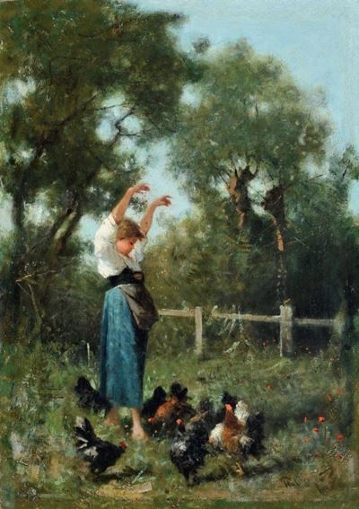 Contadinella e Polli