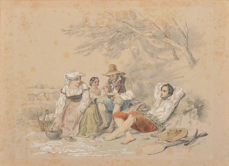 F. Lorenzi - Lotto di Due «scene Campestri»