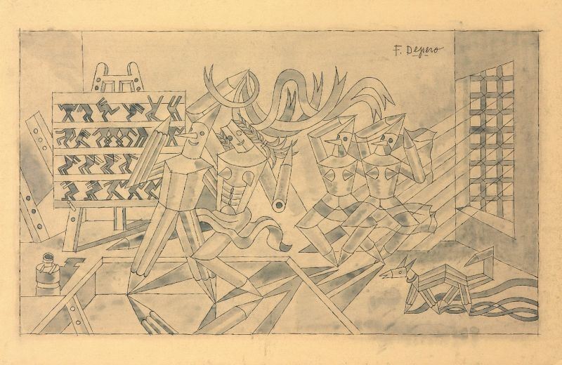 Fortunato Depero - Balletto di Matite