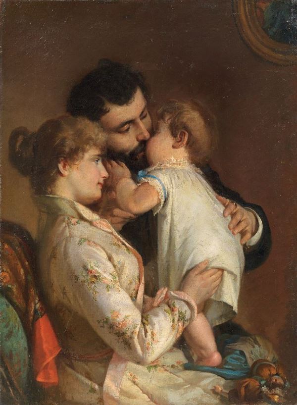 Ignoto del XIX secolo - Scena familiare