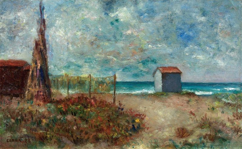 Carlo Carrà - Marina con Pagliaio
