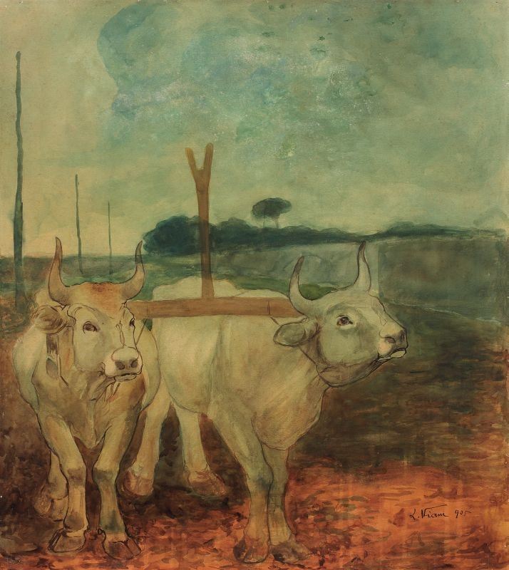 Lorenzo Viani - Buoi nei Campi