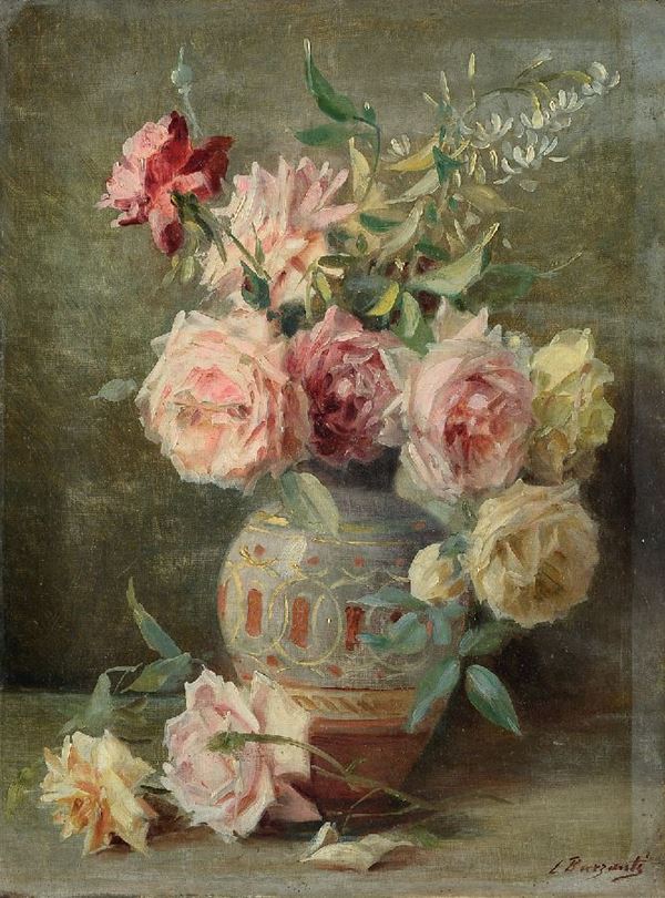 Licinio Barzanti - Vaso con rose
