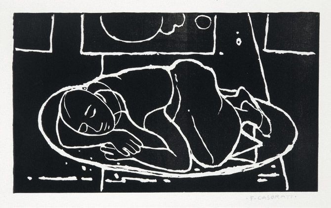 Felice Casorati - Figura Accovacciata