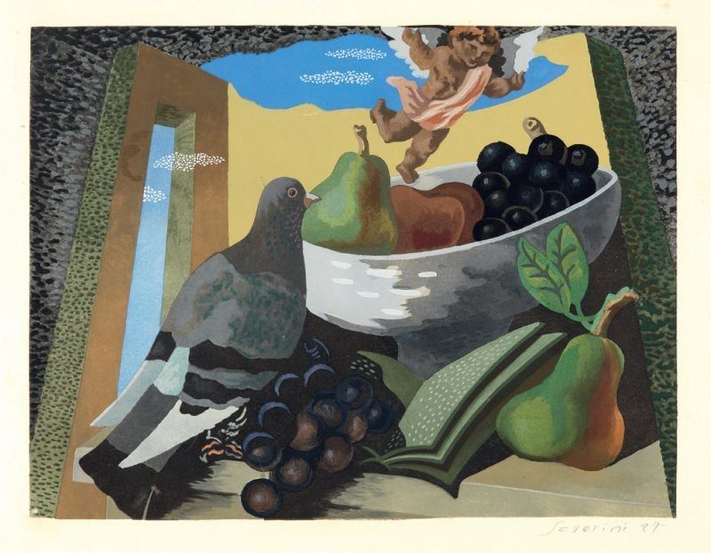Gino Severini - Natura Morta con Colombo