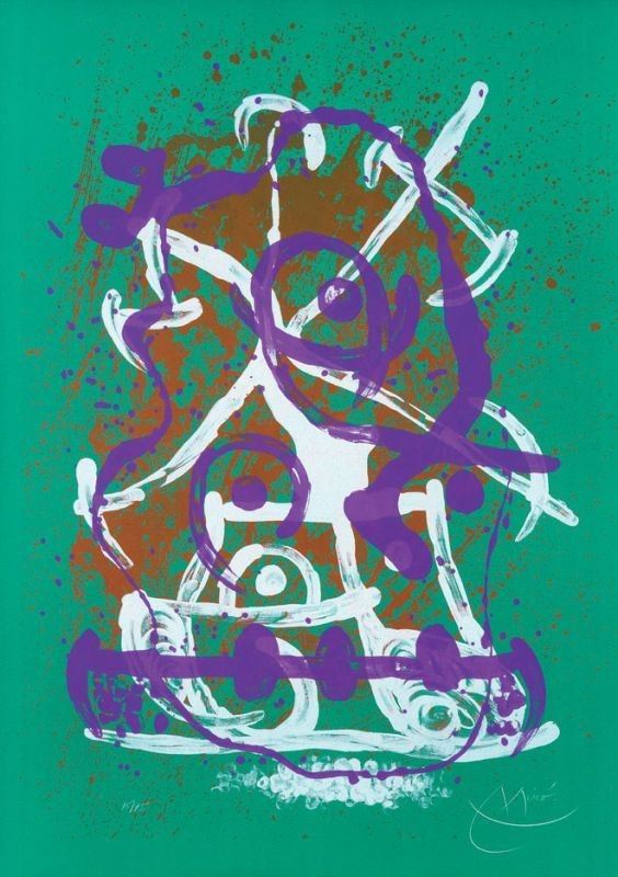 Joan Miró - Cabalgata - Verde, Violeta, Marron