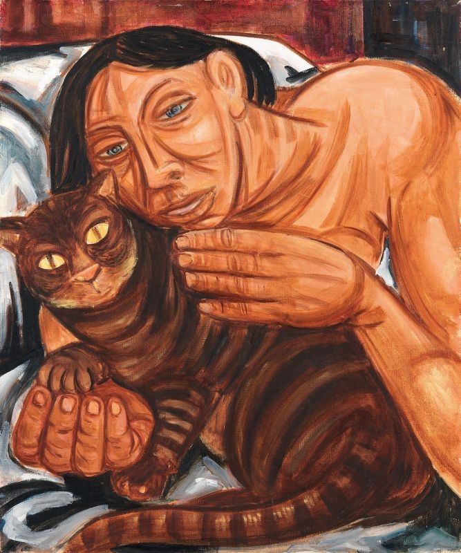 Giuseppe Migneco - Donna Col Gatto