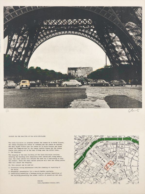 Christo Javacheff Christo - Project For The Wrapping Of The Ecole Militaire, Paris