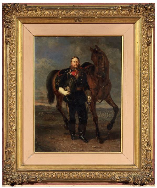 Scuola austriaca del XIX secolo - Dragone e cavallo