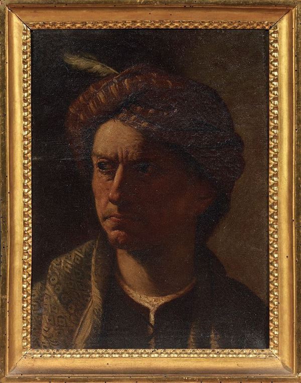 Scuola senese del XVII secolo - Ritratto di uomo con turbante