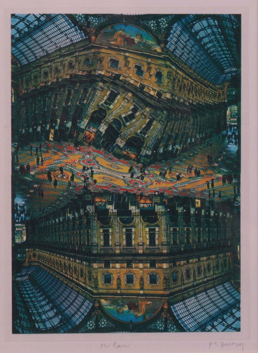 Pol Bury - Lotto di Due Collage a Soggetto «milan»