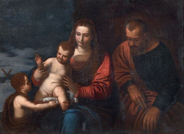 Alessandro Varotari, detto il Padovanino - Sacra Famiglia con San Giovannino
