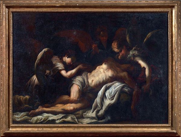 Bartolomeo Biscaino - Cristo morto e angeli
