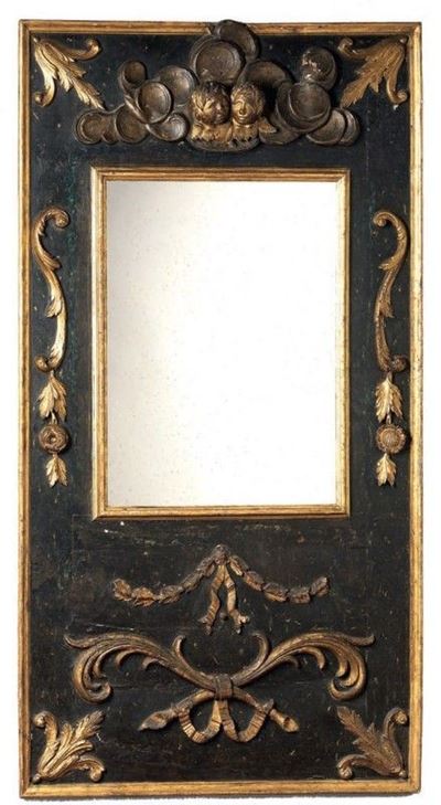 Specchiera in Legno Intagliato e Dorato