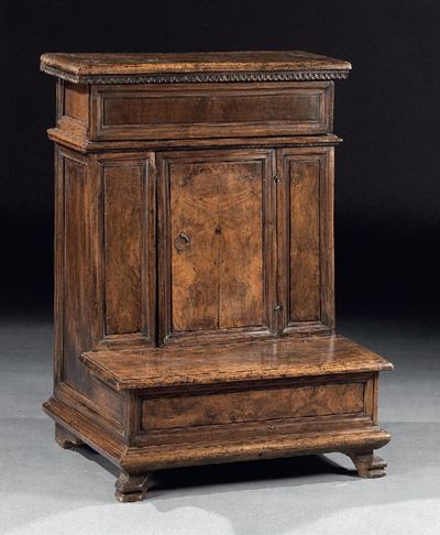 Inginocchiatoio Antico in Legno di Noce