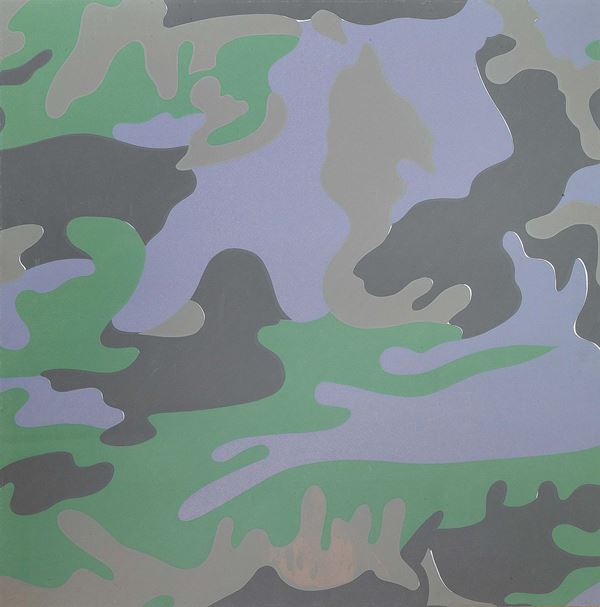 Andy Warhol : Camouflage  (1987)  - Screenprint su cartoncino Lenox, es. TP 37/84 - Asta Arte Contemporanea - I - Casa d'aste Farsettiarte