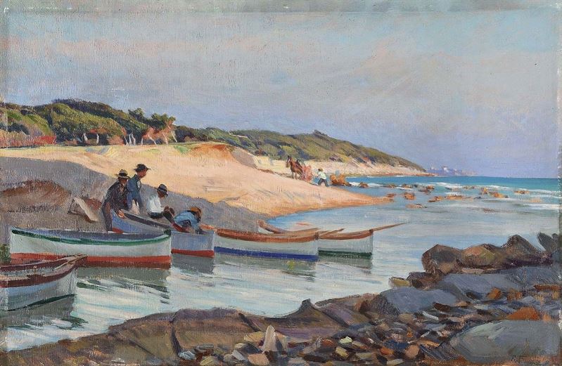 Ruggero Focardi - Pescatori a Quercianella