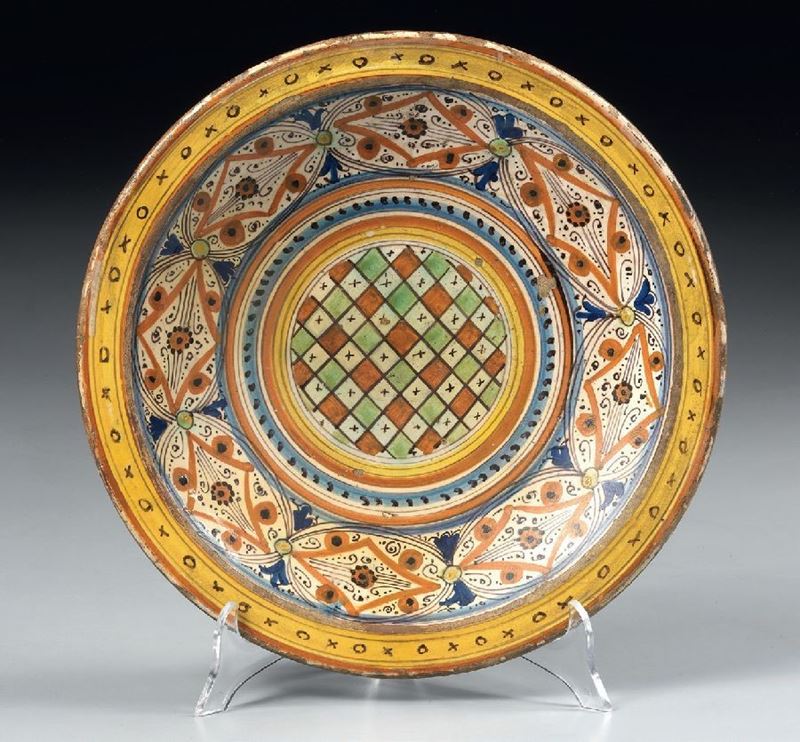 Piatto in Maiolica Policroma