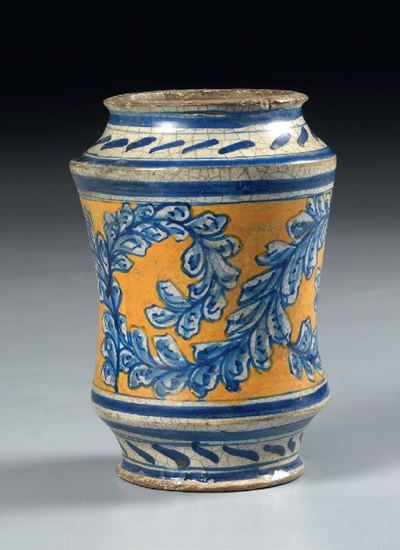 Importante Albarello in Maiolica Policroma