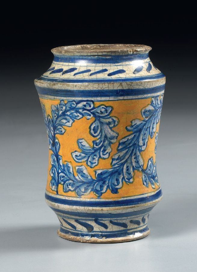 Importante Albarello in Maiolica Policroma
