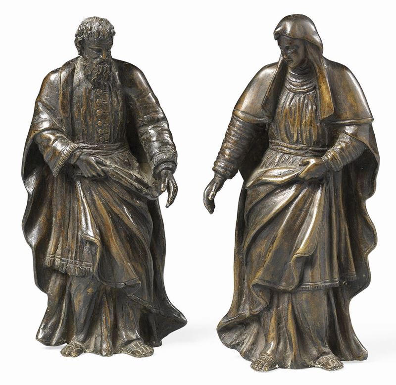 Lotto di Due Sculture in Bronzo