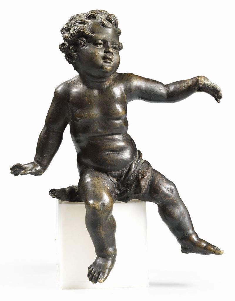 Scuola Romana Fine XVII Secolo - Putto Assiso