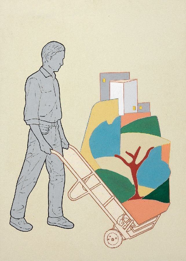 Renato Mambor - Paesaggio Portato