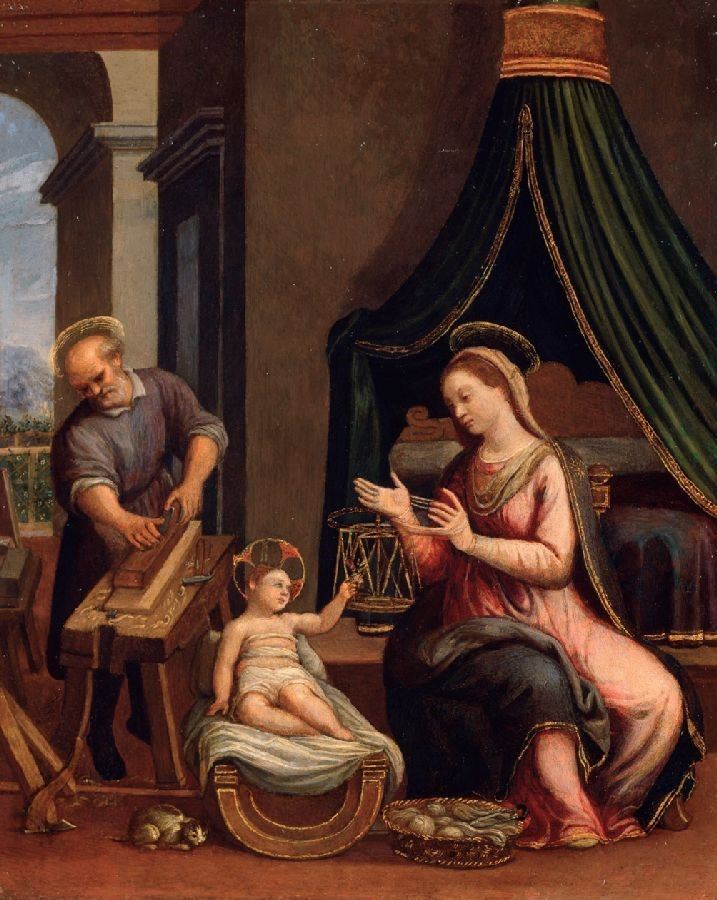 Scuola Fiorentina Fine XVI Secolo - Sacra Famiglia