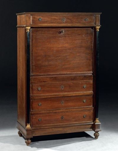 Secretaire Lastronato in Legno di Noce