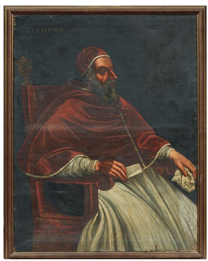Scuola Romana del XVII Secolo - Ritratto di Papa Clemente VII