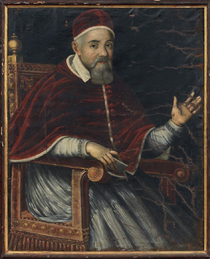Scuola Romana del XVII Secolo - Ritratto di Papa Urbano VIII
