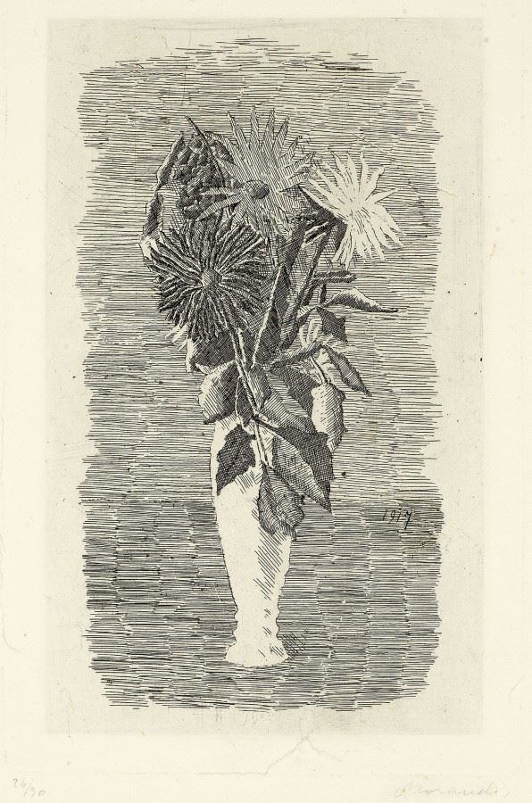 Giorgio Morandi - Fiori in un vasetto bianco