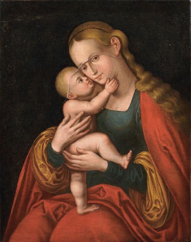Ambito di Lucas Cranach il Vecchio - Madonna Col Bambino