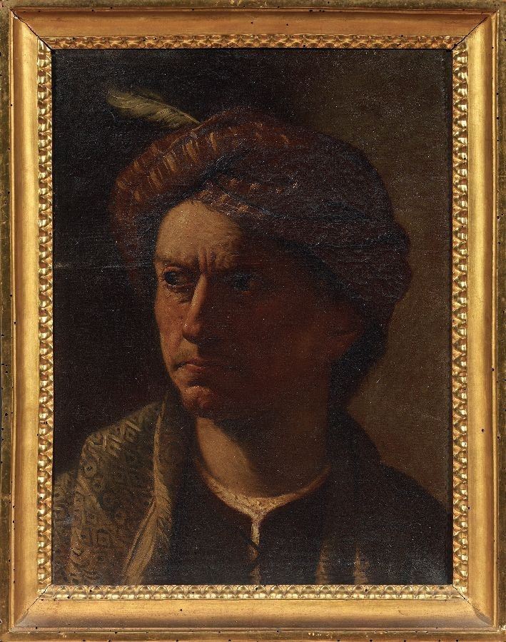 Scuola Senese del XVII Secolo - Ritratto di Uomo con Turbante