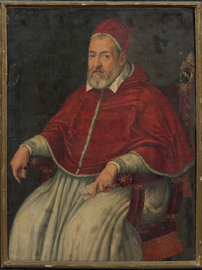 Scuola Romana del XVII Secolo - Ritratto di Papa Clemente VIII