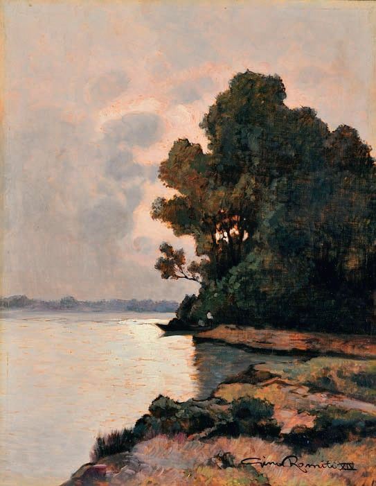 Gino Romiti - Paesaggio sul fiume
