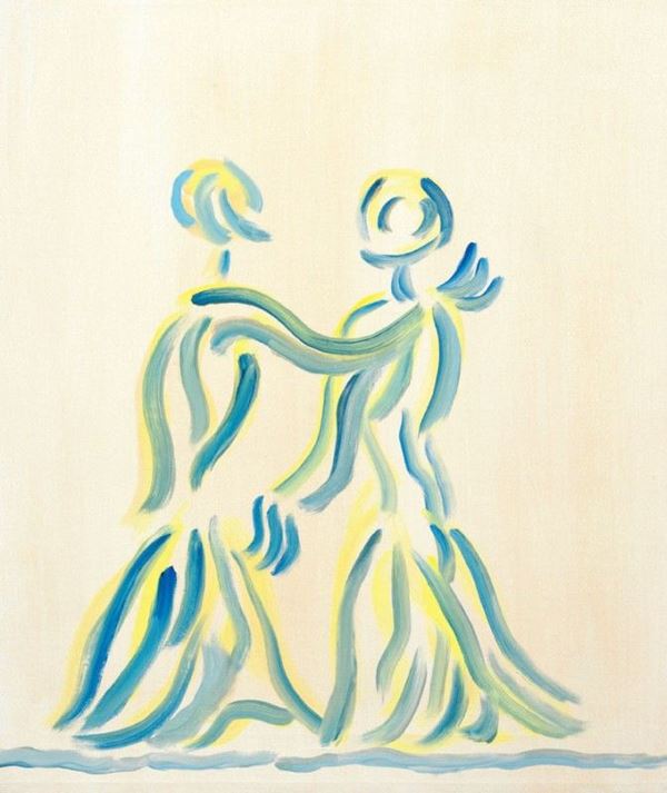Virgilio Guidi : Incontro  (1970)  - Olio su tela - Auction Dipinti disegni sculture grafica Arte Contemporanea - I - Casa d'aste Farsettiarte