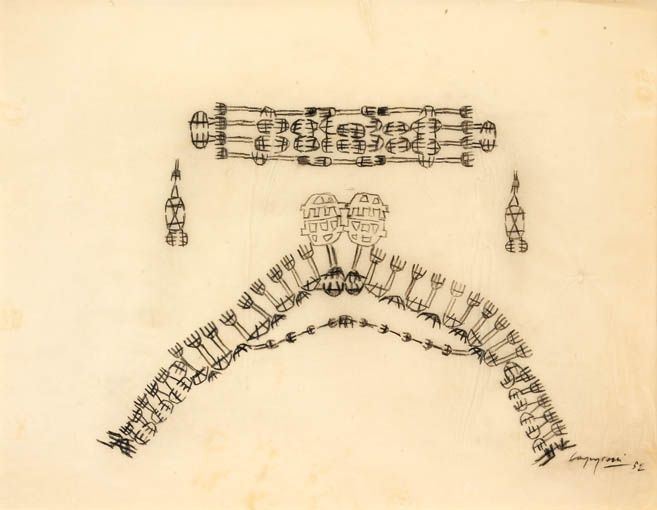 Giuseppe Capogrossi - Disegno per Gioielli