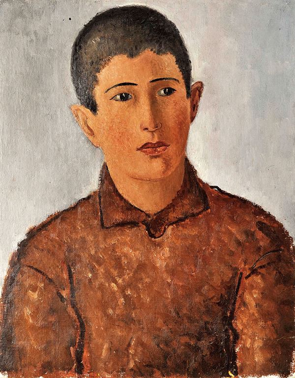 Giovanni Colacicchi : Ritratto di giovinetto  (1930 ca.)  - Olio su tela - Auction ARTE MODERNA E CONTEMPORANEA - Casa d'aste Farsettiarte