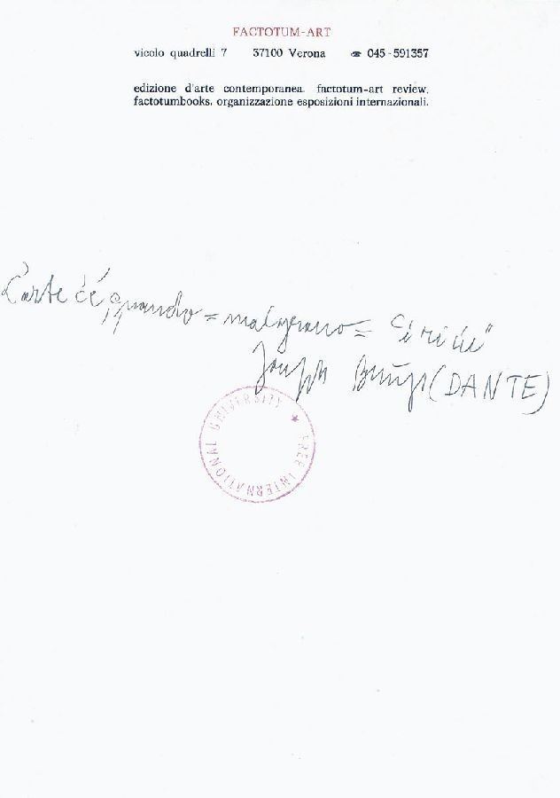 Joseph Beuys - Senza Titolo