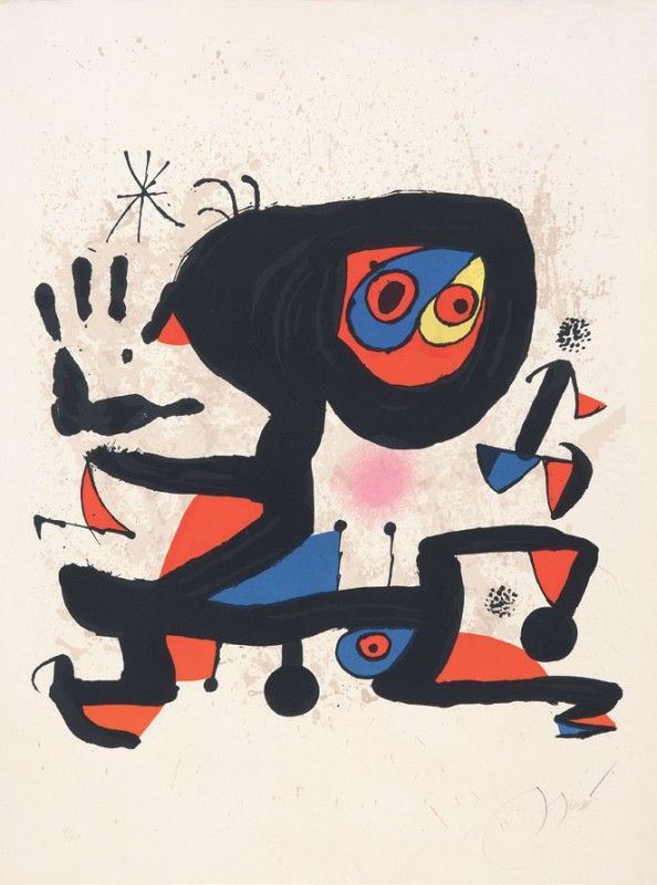 Joan Mir&#243; : Droits de l'homme  (1974)  - Litografia a colori, es. 15/75 - Auction Paintings, Drawings, Sculpures and Multiples - Casa d'aste Farsettiarte