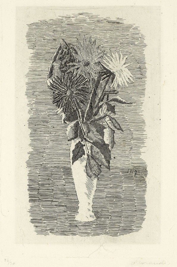 Giorgio Morandi - Fiori in un Vasetto Bianco