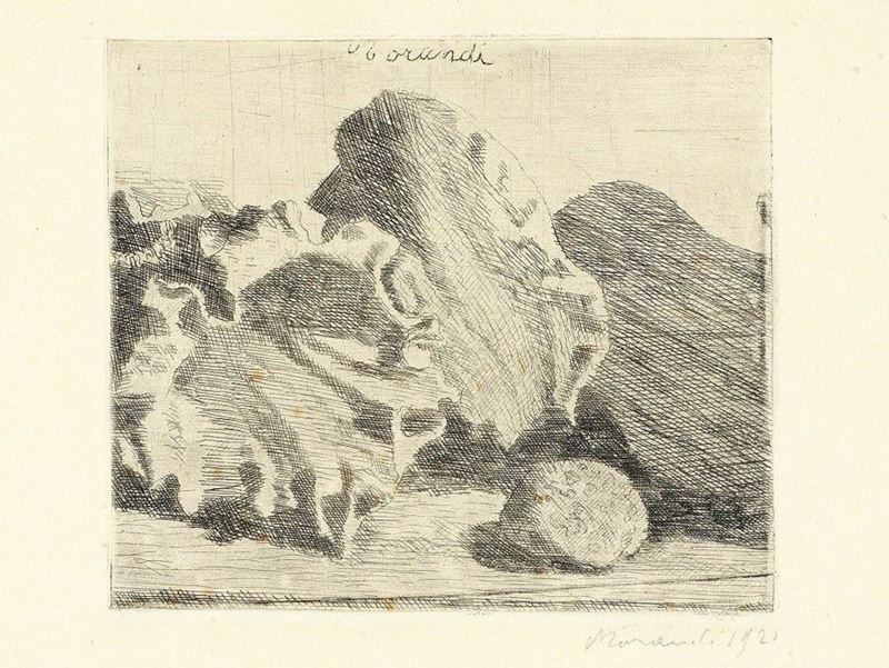 Giorgio Morandi - Natura Morta con Vaso, Conchiglie e Chitarra