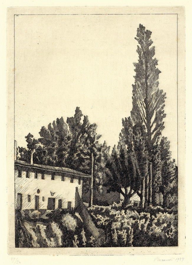 Giorgio Morandi - Paesaggio con il Grande Pioppo