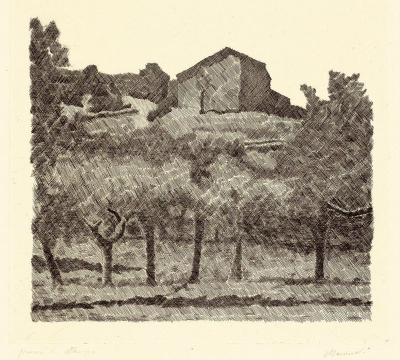 Giorgio Morandi - Paesaggio di Grizzana, le Lame