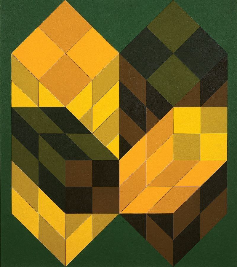 Victor Vasarely - Bidim - Sarga