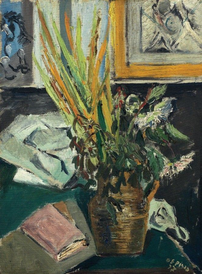 Filippo De Pisis - Fiori con Libro