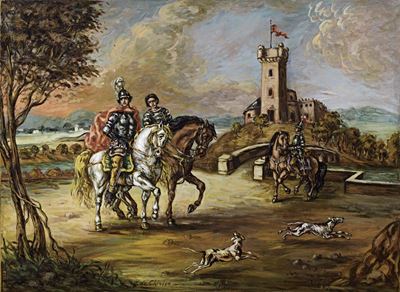 Cavalieri Presso una Torre