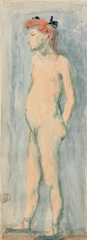 Giacomo Manz&#249; - Nudo femminile in piedi