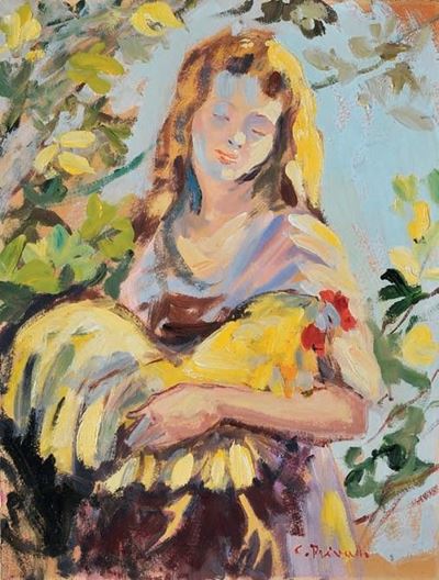Fanciulla con Gallo